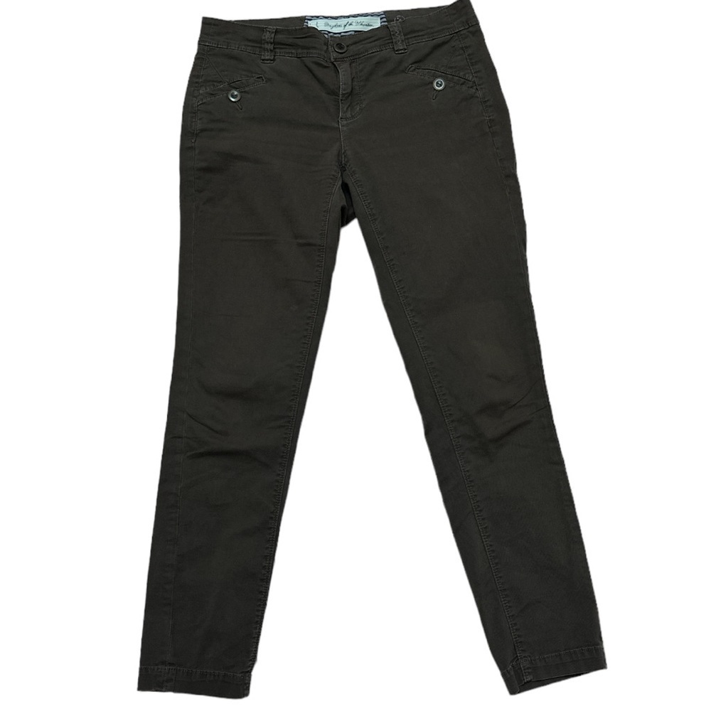 Daughters of the Liberation Anthropologie Flat Front Chino Button Close Pockets